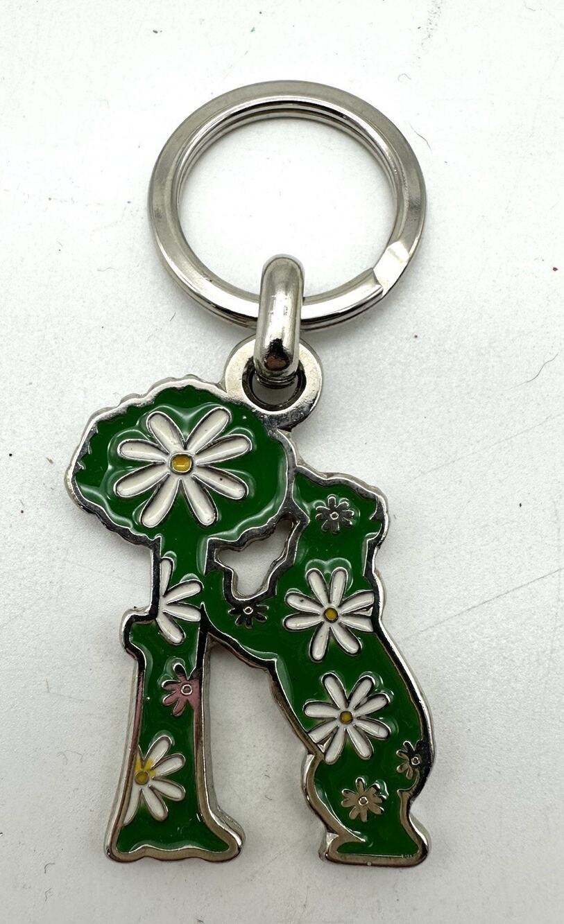Vintage Statue Of The Bear And Strawberry Tree Madrid Spain Keychain